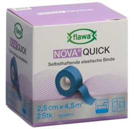 FLAWA NOVA Quick bande au cohé 2.5cmx4.5m bl 2 pce