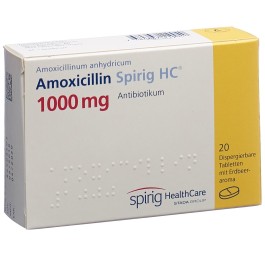 AMOXICILLINE Spirig HC cpr disp 1000 mg 20 pce