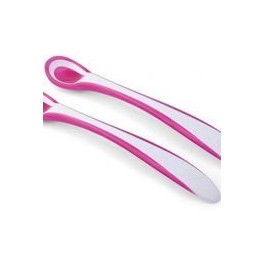 NUVITA cuillères thermosensibles rose 2 pce