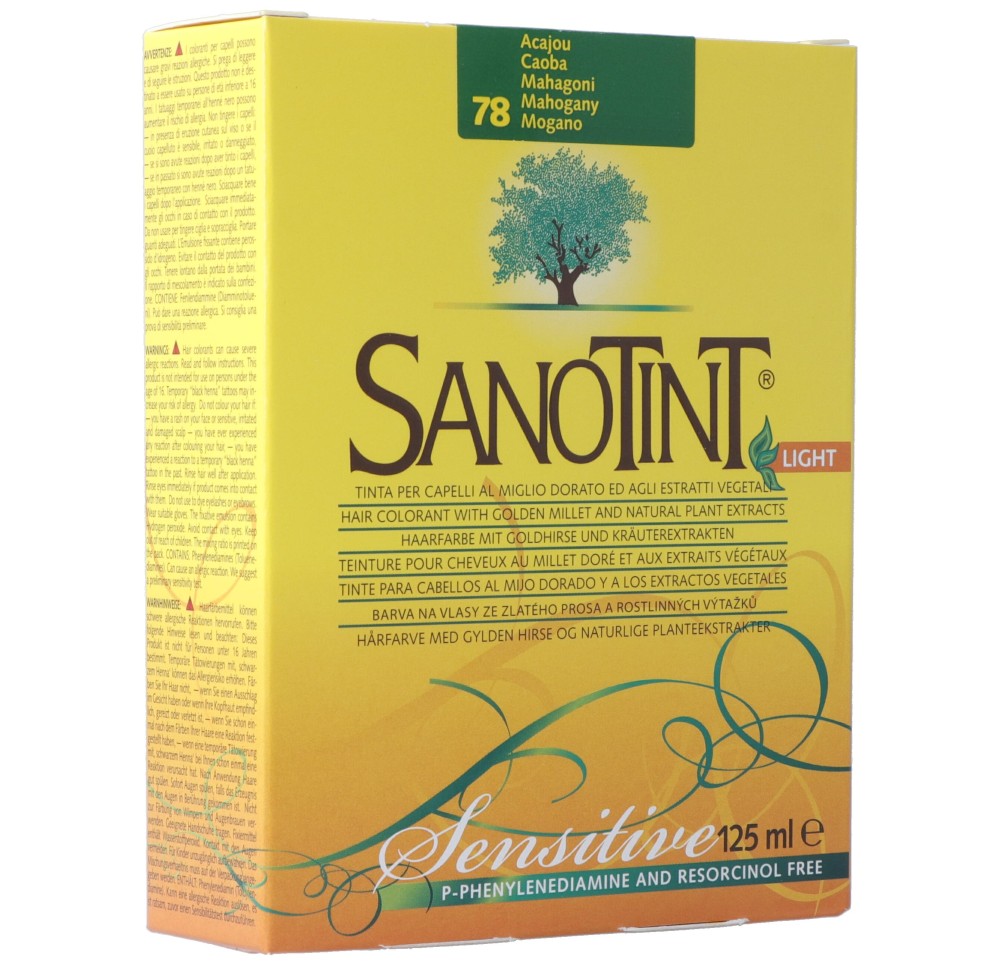 SANOTINT Sensitive teinture 78 châtain acajou SANOTINT Sensitive teinture 78 châtain acajou