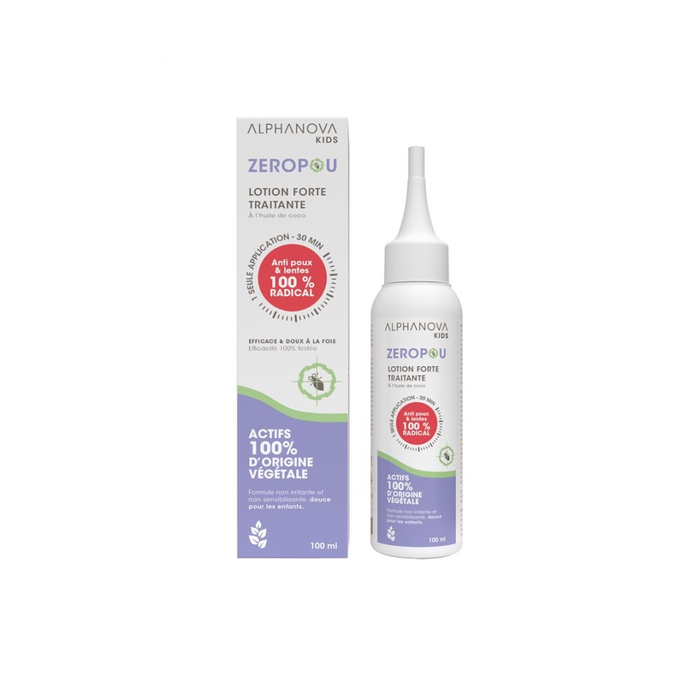 ALPHANOVA kids ZEROPOU lot forte poux lente 100 ml ALPHANOVA kids ZEROPOU lot forte poux lente 100 ml