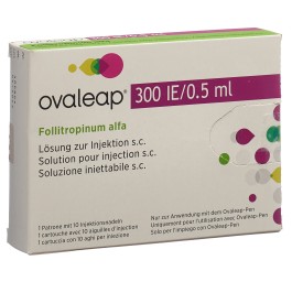 OVALEAP sol inj 300 UI/0.5ml cartouche av 10 aigu