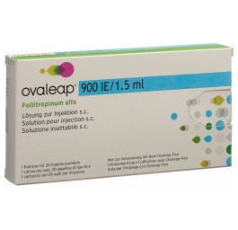 OVALEAP sol inj 900 UI/1.5ml cartouche av 20 aigu