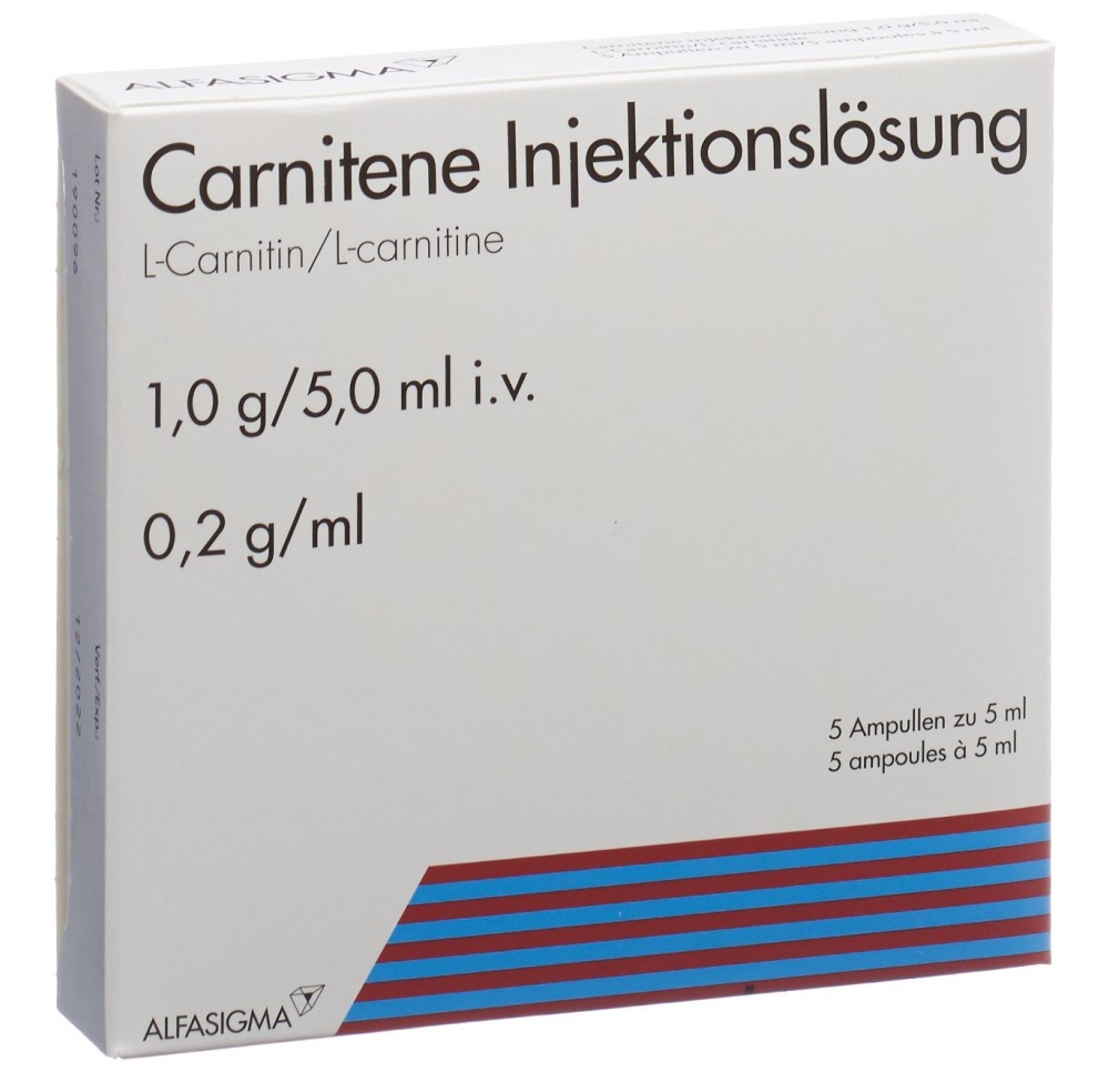 CARNITENE sol inj 1 g/5ml i.v. 5 amp 5 ml