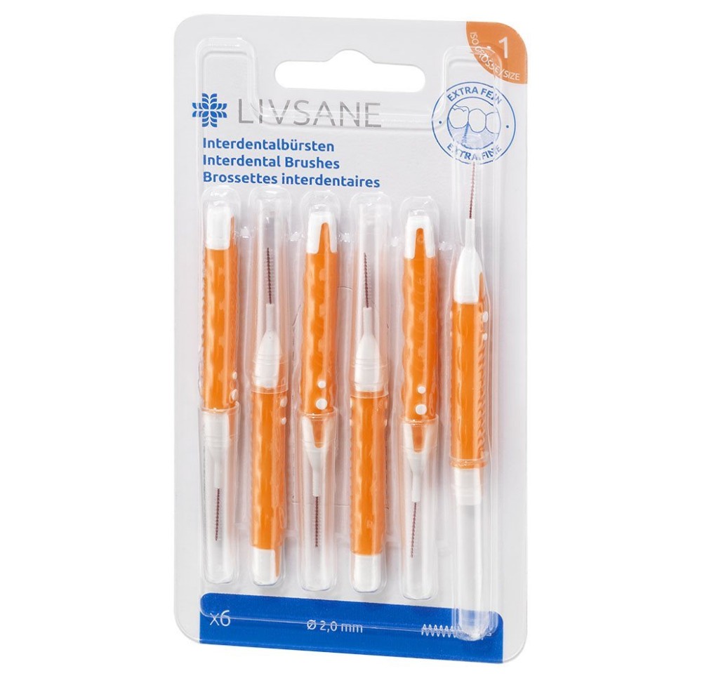 LIVSANE Brossettes interdentaires extra fin 6 pce