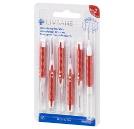 LIVSANE Brossettes interdentaires coniqu fin 6 pce