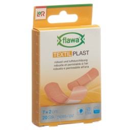 FLAWA Textil Plast pansement rapide 2x7cm 20 pce