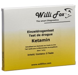 WILLI FOX test de drogues Kétamine urine 3 pce