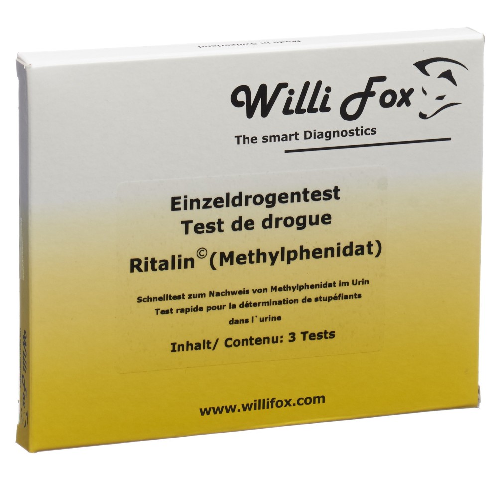 WILLI FOX Ritalin test Méthylphénidate uri 3 pce