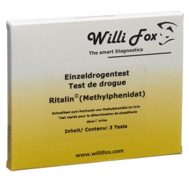 WILLI FOX Ritalin test Méthylphénidate uri 3 pce