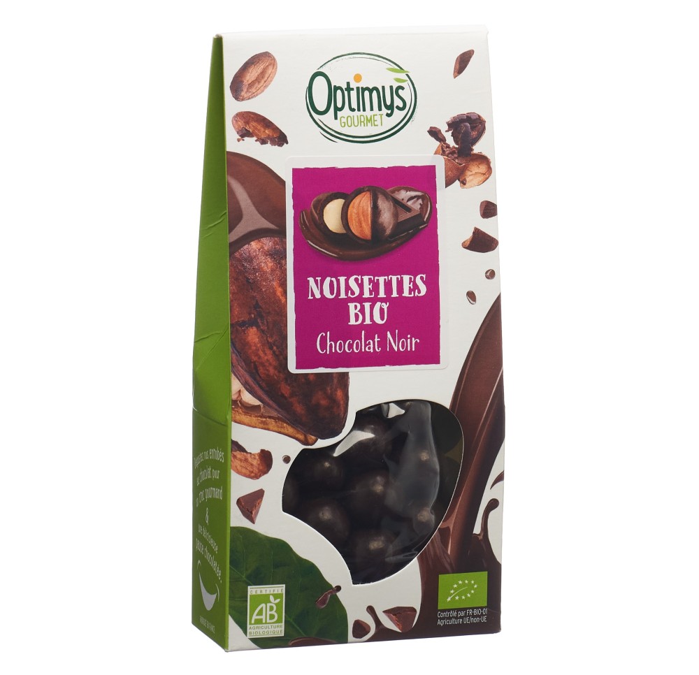 OPTIMYS Délice noisette chocolat noir bio 150 g OPTIMYS Délice noisette chocolat noir bio 150 g