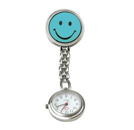 SUNDO montre infirmière smiley 9cm bl av clip pil