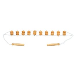 SUNDO lanière massage dos en bois 10x2 rouleaux
