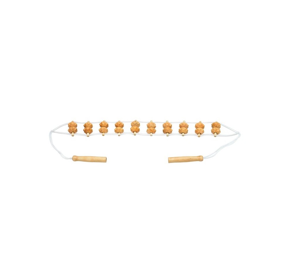 SUNDO lanière massage dos en bois 10x2 rouleaux