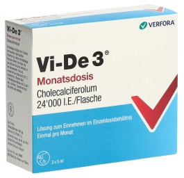 VI-DE 3 dose par mois sol 24000 UI/5ml 3 fl 5 ml