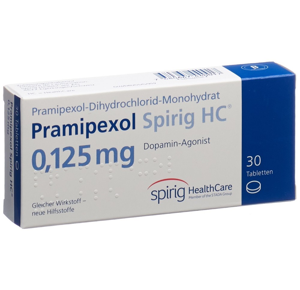 PRAMIPEXOLE Spirig HC cpr 0.125 mg 30 pce PRAMIPEXOLE Spirig HC cpr 0.125 mg 30 pce