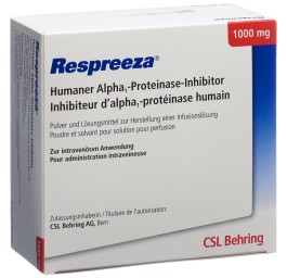 RESPREEZA subst sèche 1000 mg c solv flac