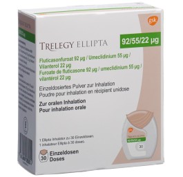 TRELEGY ELLIPTA pdr inh 92/55/22mcg 30 dos