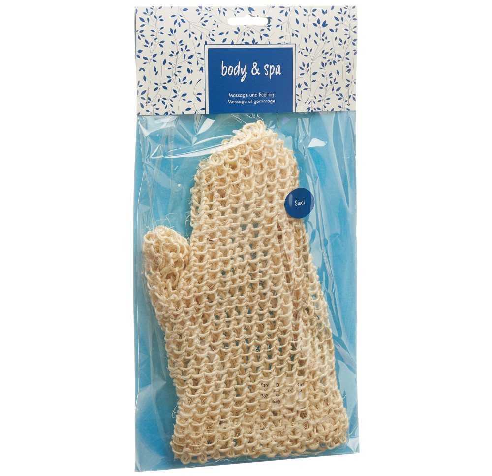 HERBA gant de massage sisal tricoté maille fine