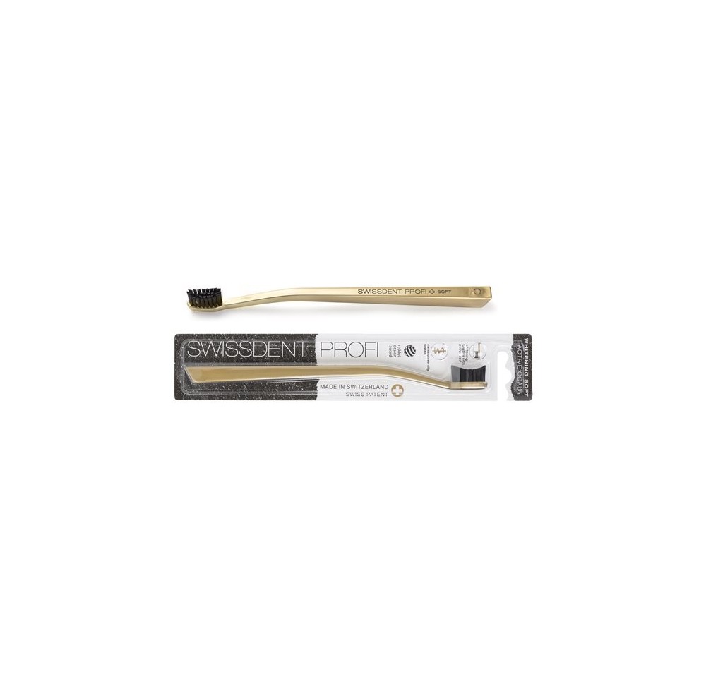 SWISSDENT Whitening brosse à dents charb acti gold