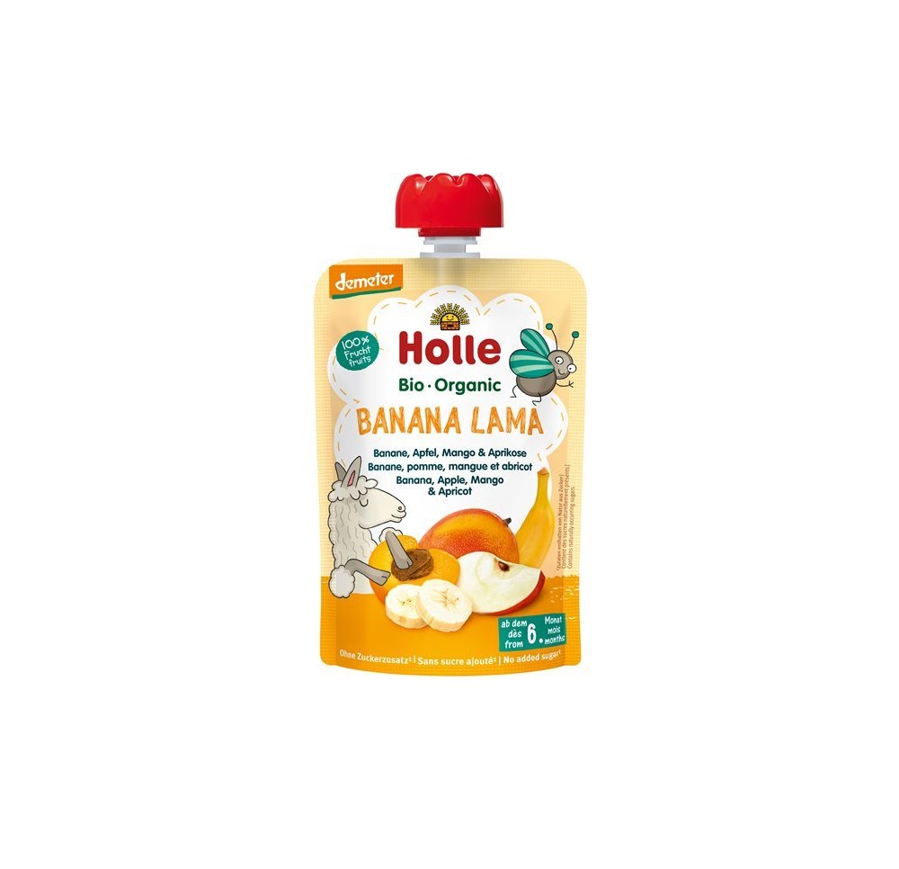 HOLLE Banan Lama pouchy banane pom mang abri 100 g HOLLE Banan Lama pouchy banane pom mang abri 100 g