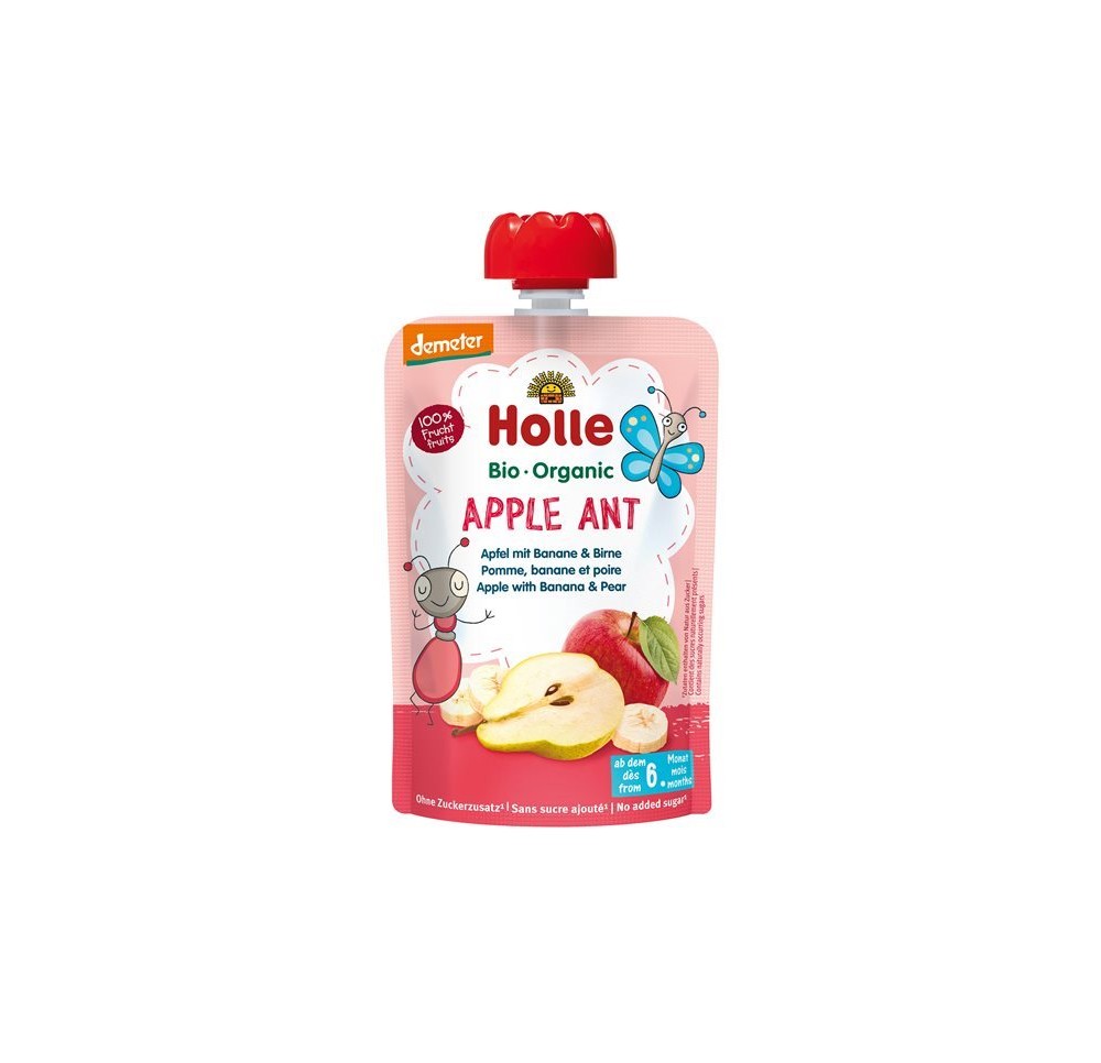 HOLLE Apple Ant pouchy pomme banane poire 100 g HOLLE Apple Ant pouchy pomme banane poire 100 g