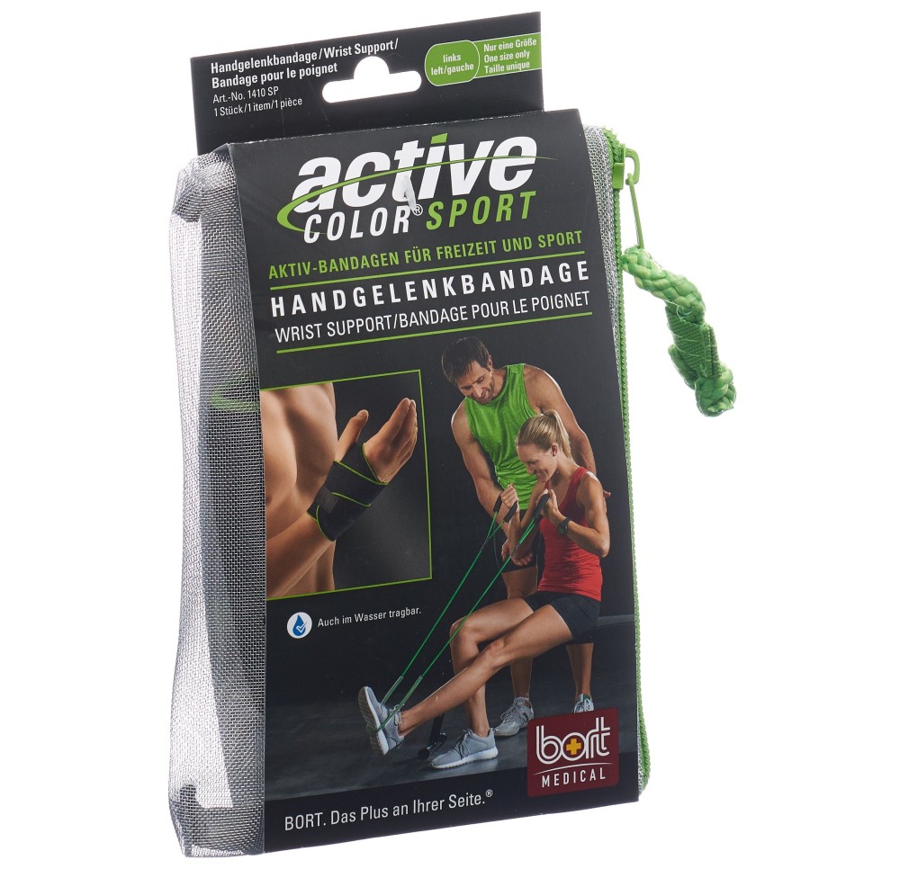 BORT ActiveColor sport poignet gauche noir/vert