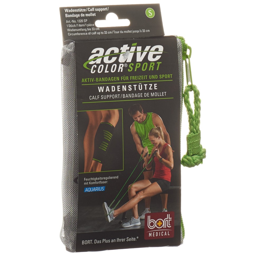 BORT ActiveColor sport band mollet S noir/vert