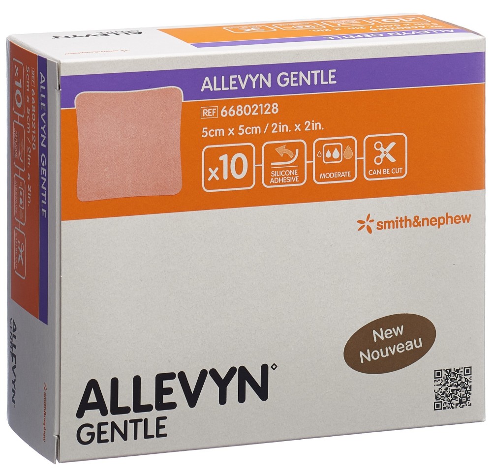 ALLEVYN GENTLE pansement mousse 5x5cm 10 pce