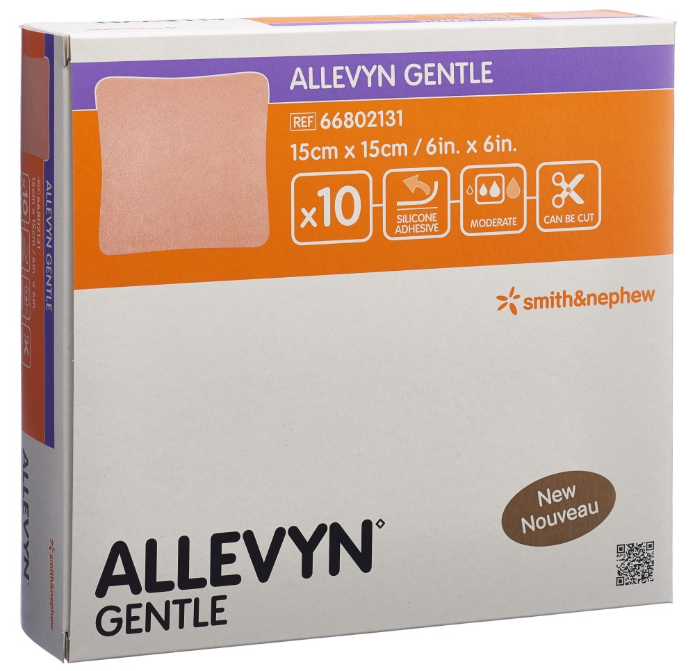 ALLEVYN GENTLE pansement mousse 15x15cm 10 pce