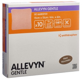 ALLEVYN GENTLE pansement mousse 15x15cm 10 pce