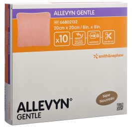 ALLEVYN GENTLE pansement mousse 20x20cm 10 pce