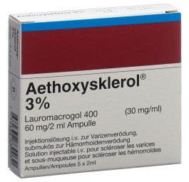 AETHOXYSKLEROL sol inj 3 % 5 amp 2 ml