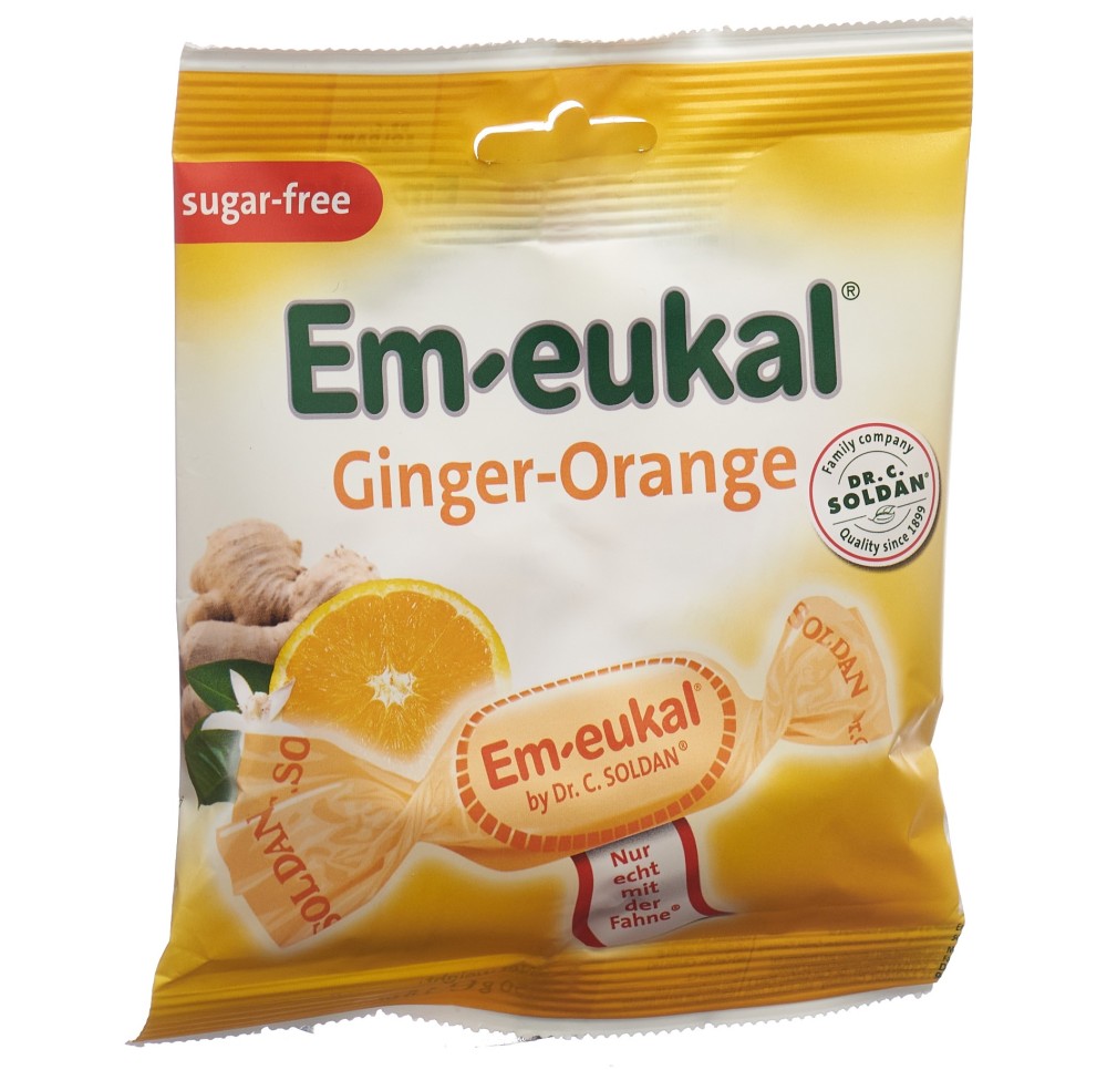 SOLDAN EM-EUKAL Ginger Orange sans sucre sach 50 g SOLDAN EM-EUKAL Ginger Orange sans sucre sach 50 g
