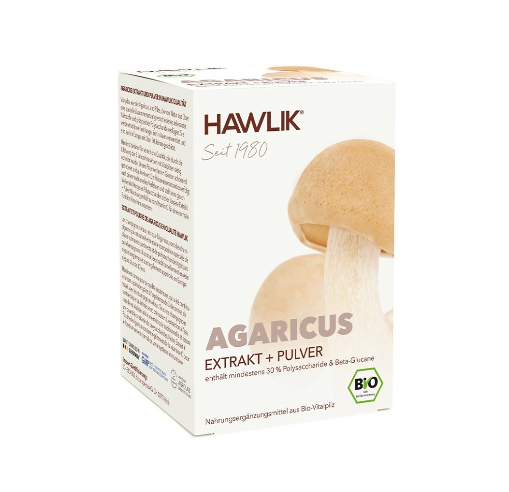 HAWLIK Agaricus Extrait + poudre caps 120 pce