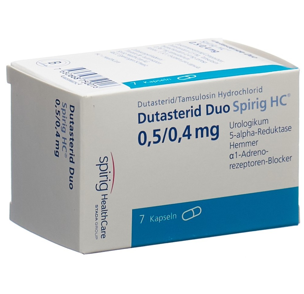DUTASTERIDE DUO Spirig HC caps 0.5mg/0.4mg 7 pce DUTASTERIDE DUO Spirig HC caps 0.5mg/0.4mg 7 pce