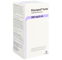 KLACIPED Forte gran 250 mg/5ml p susp fl 100 ml