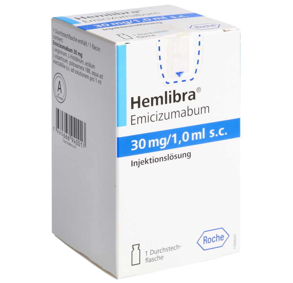 HEMLIBRA sol inj 30 mg/ml s.c. flac HEMLIBRA sol inj 30 mg/ml s.c. flac