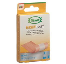 FLAWA Textil Plast pansement rapide 6x10cm 10 pce