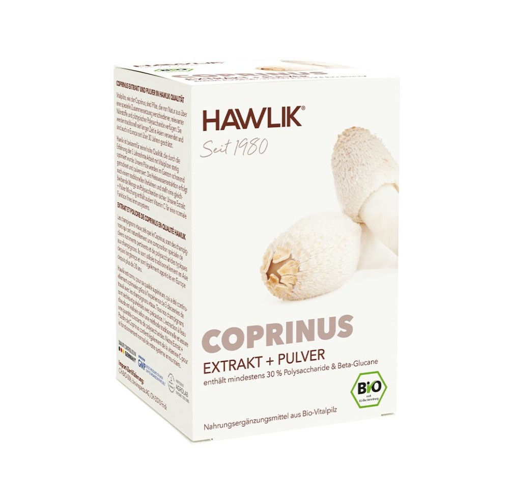 HAWLIK Coprinus Extrait + poudre caps 120 pce