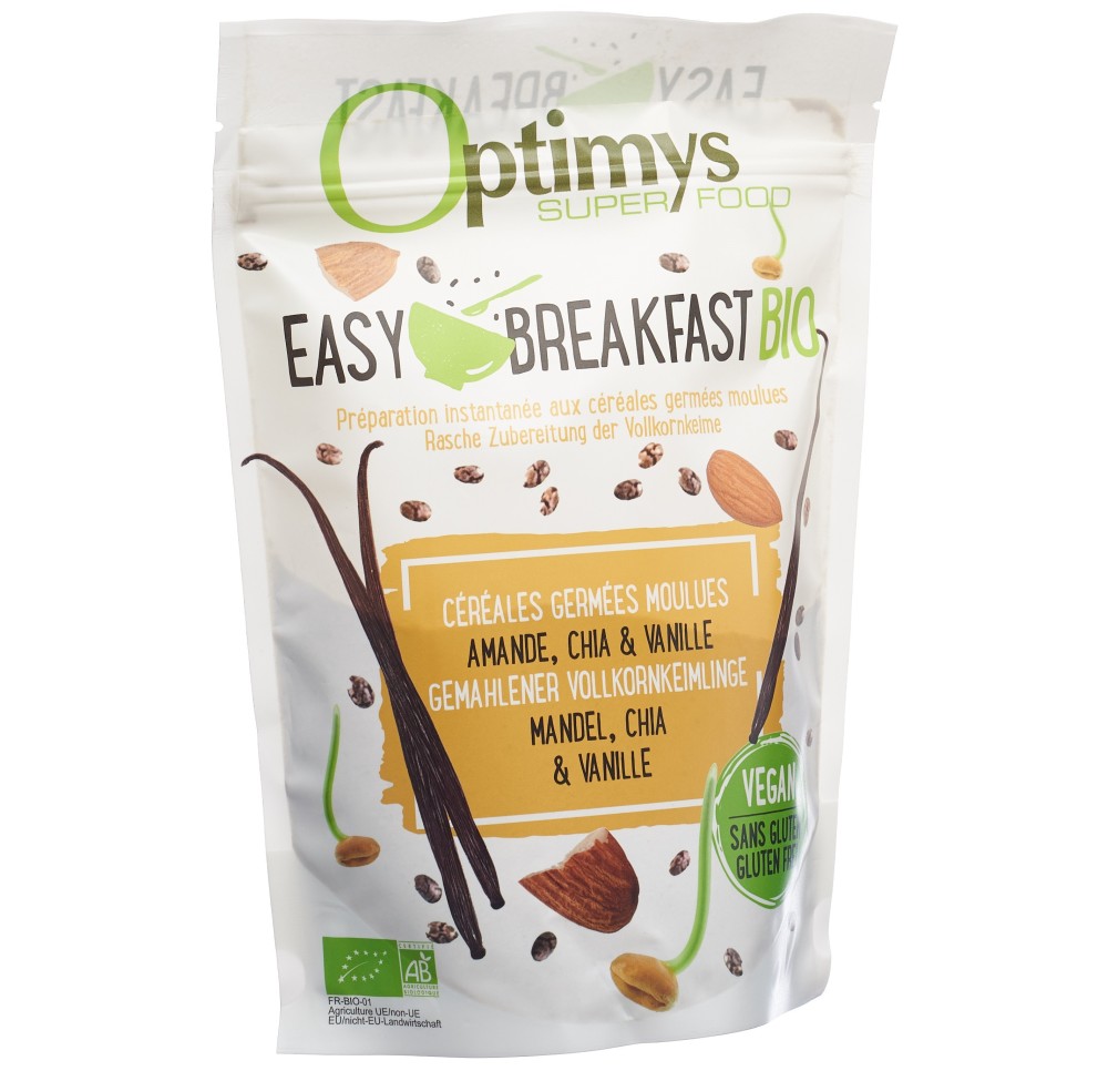 OPTIMYS Easy Breakfast amande chia vanil bio 350 g OPTIMYS Easy Breakfast amande chia vanil bio 350 g