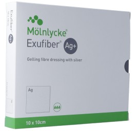 EXUFIBER Ag+ 10x10cm 10 pce