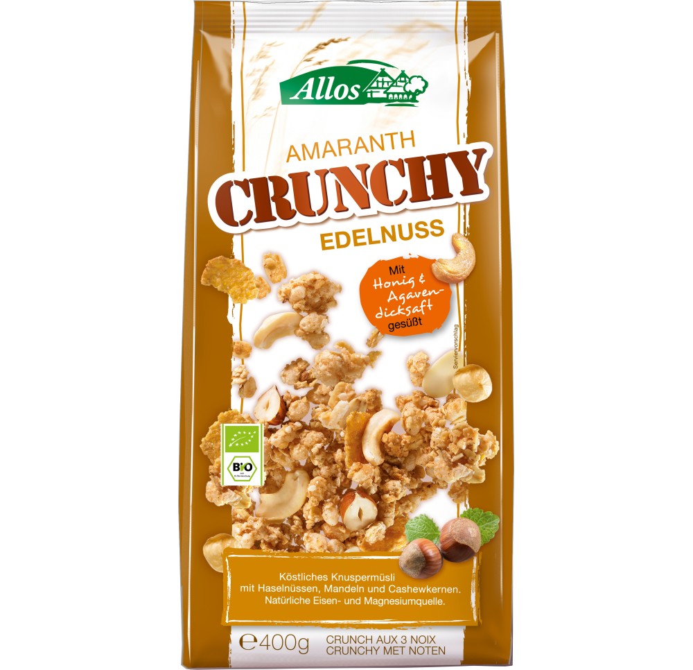 ALLOS Amaranth Crunchy aux noix sach 400 g ALLOS Amaranth Crunchy aux noix sach 400 g