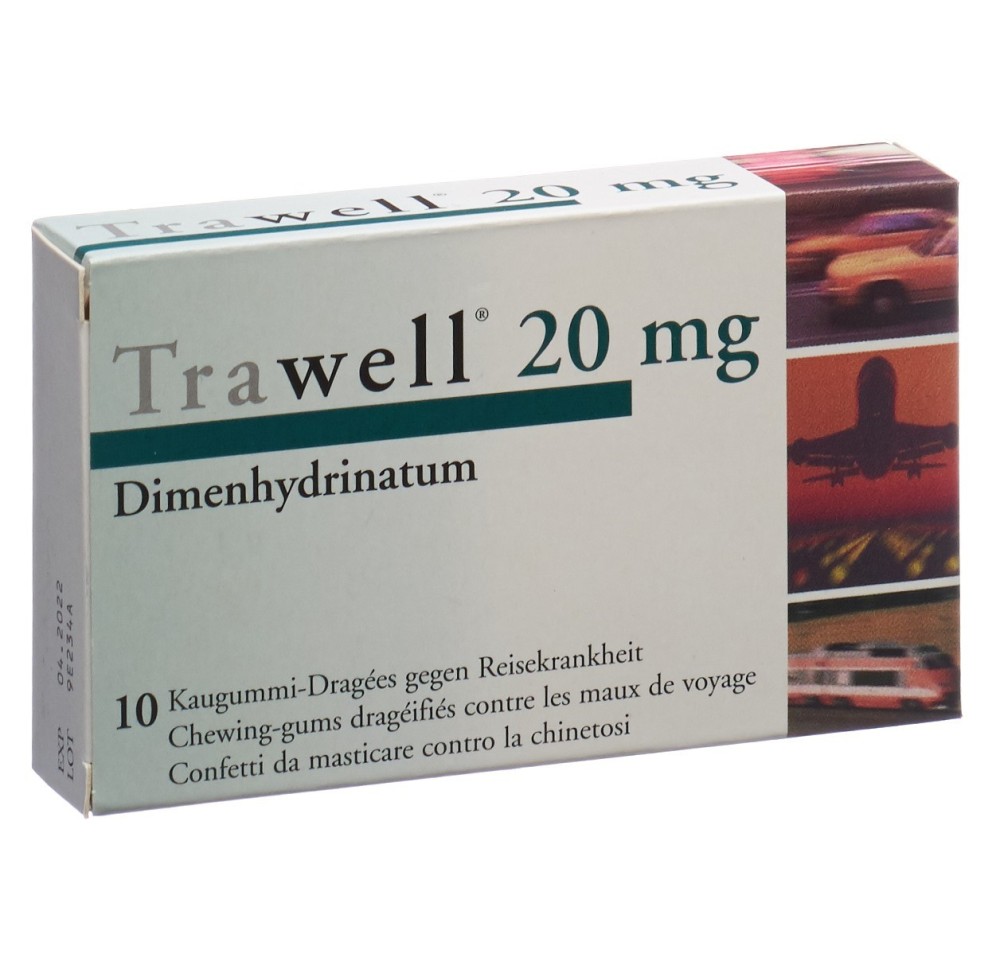 TRAWELL chewing gums dragées 20 mg 10 pce TRAWELL chewing gums dragées 20 mg 10 pce
