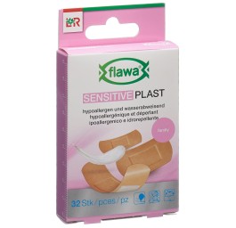 FLAWA SENSITIVE Plast pansement 3 grandeurs 32 pce