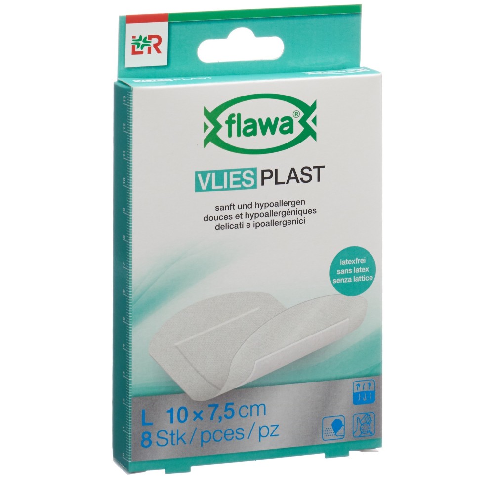FLAWA Vlies Plast pansement 7.5x10cm 8 pce FLAWA Vlies Plast pansement 7.5x10cm 8 pce