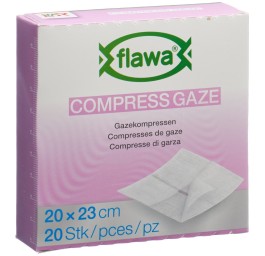 FLAWA compresse gaze coup 20x23cm réd germ 20 pce