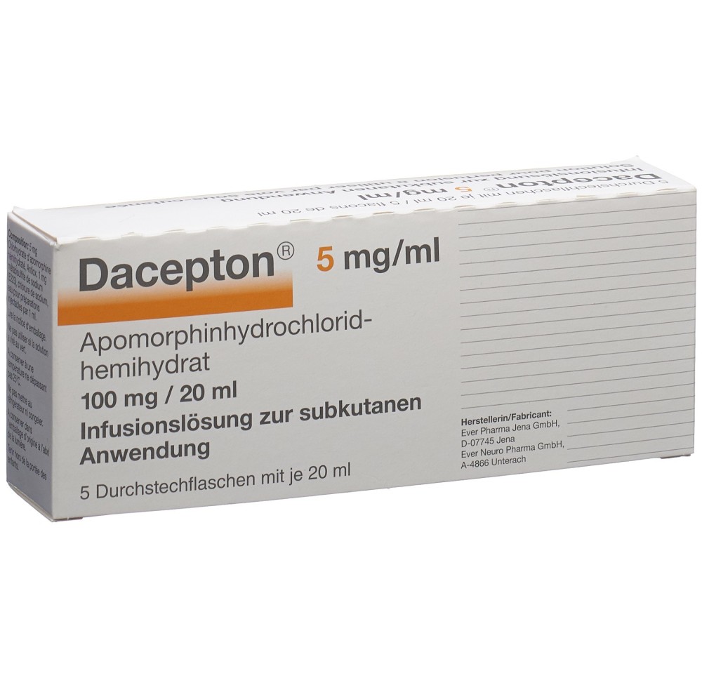 DACEPTON sol perf 100 mg/20ml 5 flac 20 ml