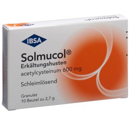 SOLMUCOL toux grasse gran 600 mg sach 10 pce