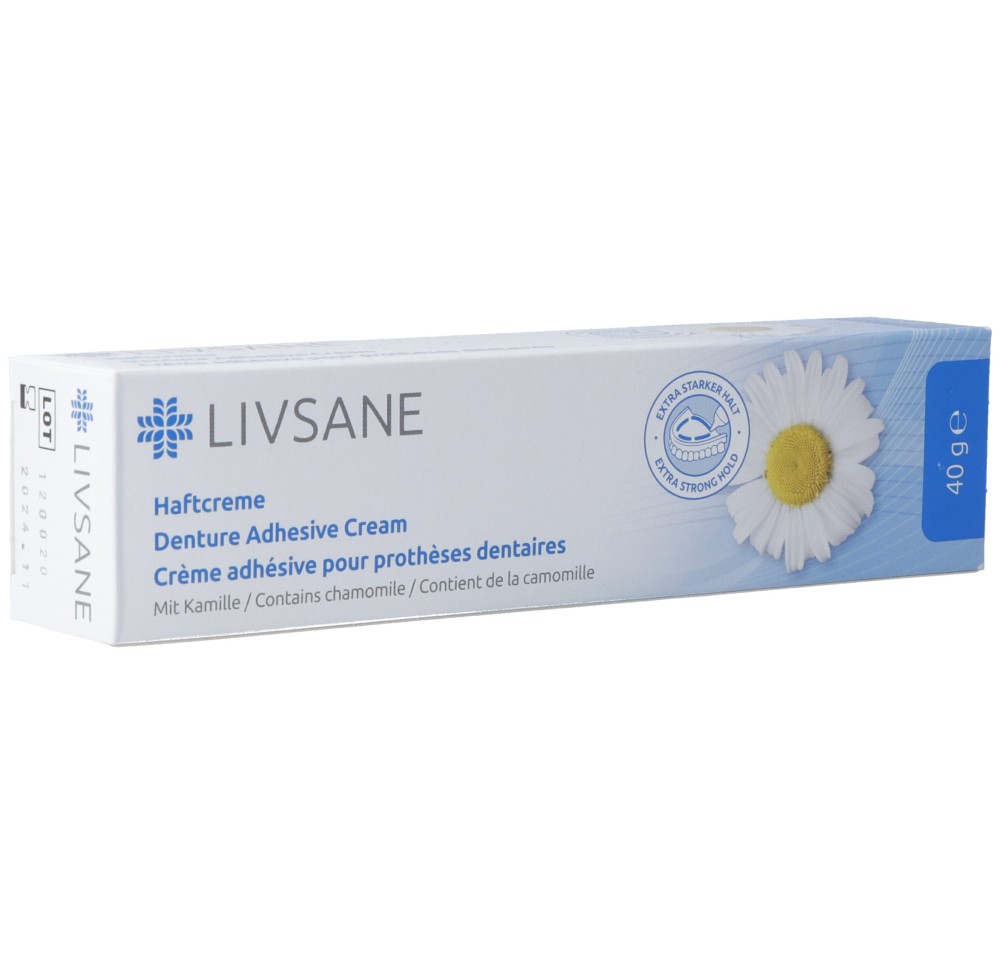 LIVSANE Crème adhésive prothèses dentaires tb 40 g